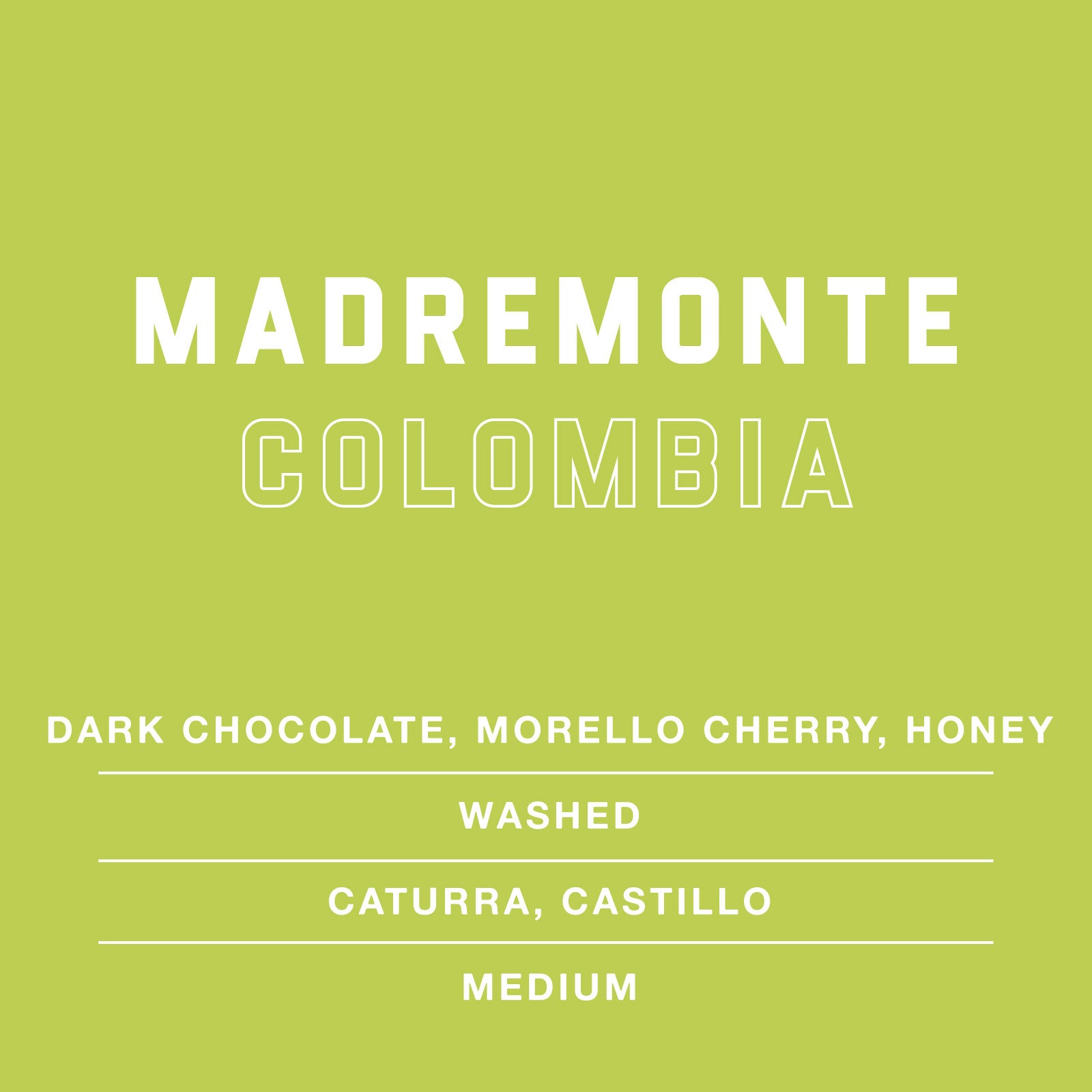 Madremonte-Single Origin-Colombia-Coffee Card.